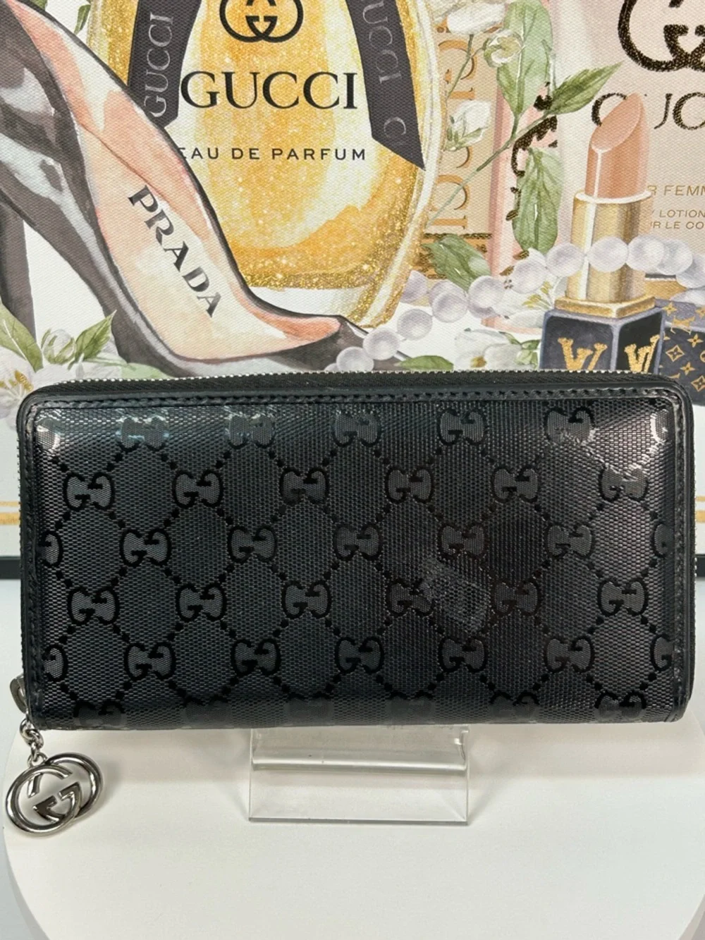GUCCi GG Imprime Guccissima Leather Zip Around Wallet ๐๐ค - Picture 14 of 17